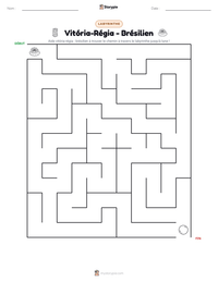 Aperçu de la feuille de travail imprimable Vitória-Régia - Brésilien