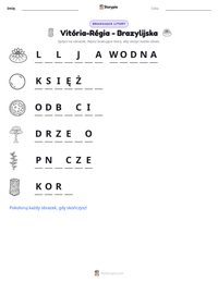 Podgląd drukowalnego arkusza ćwiczeń Vitória-Régia - Brazylijska