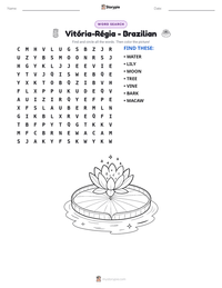 Vitória-Régia - Brazilian printable worksheet preview