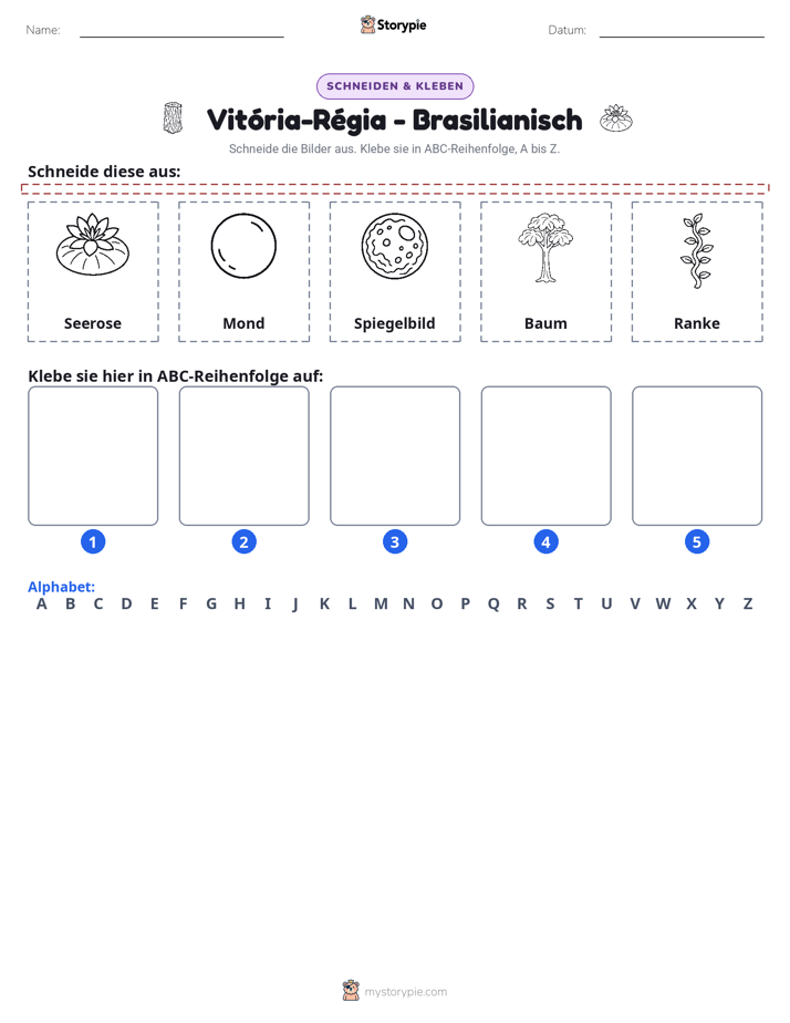 Schneiden & Einfügen Alphabet