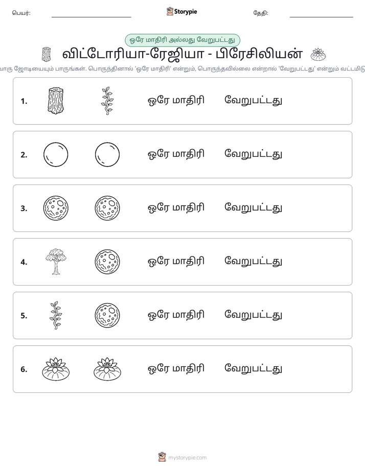 அதே அல்லது மாறுபட்டது