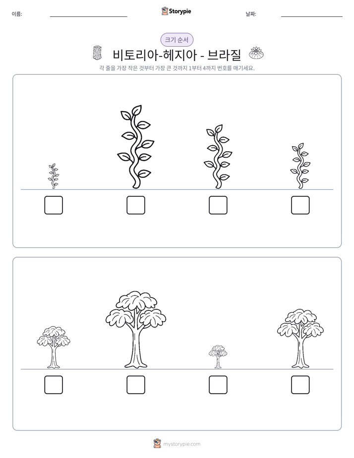 크기 순서