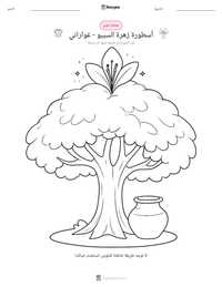 معاينة ورقة العمل القابلة للطباعة أسطورة زهرة السيبو - غواراني