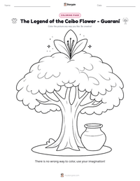 The Legend of the Ceibo Flower - Guaraní printable worksheet preview