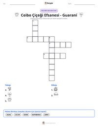 Ceibo Çiçeği Efsanesi - Guaraní yazdırılabilir çalışma sayfası önizlemesi