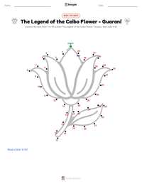 The Legend of the Ceibo Flower - Guaraní printable worksheet preview