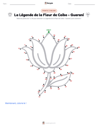 Aperçu de la feuille de travail imprimable La Légende de la Fleur de Ceibo - Guaraní