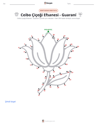 Ceibo Çiçeği Efsanesi - Guaraní yazdırılabilir çalışma sayfası önizlemesi
