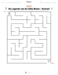 De Legende van de Ceibo Bloem - Guaraní afdrukbare werkblad voorbeeld