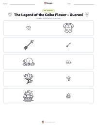 The Legend of the Ceibo Flower - Guaraní printable worksheet preview