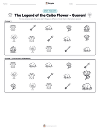 The Legend of the Ceibo Flower - Guaraní printable worksheet preview