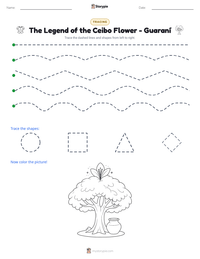 The Legend of the Ceibo Flower - Guaraní printable worksheet preview