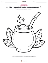 The Legend of Yerba Mate - Guaraní printable worksheet preview