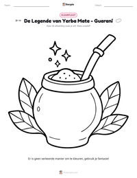 De Legende van Yerba Mate - Guaraní afdrukbare werkblad voorbeeld