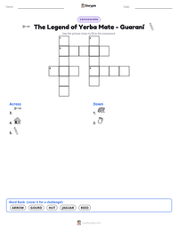 The Legend of Yerba Mate - Guaraní printable worksheet preview