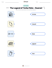 The Legend of Yerba Mate - Guaraní printable worksheet preview