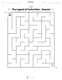 The Legend of Yerba Mate - Guaraní printable worksheet preview