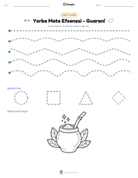 Yerba Mate Efsanesi - Guaraní yazdırılabilir çalışma sayfası önizlemesi