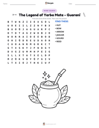 The Legend of Yerba Mate - Guaraní printable worksheet preview