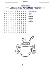 Aperçu de la feuille de travail imprimable La Légende du Yerba Maté - Guaraní