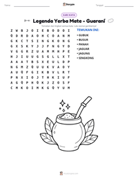 Prabaca lembar kerja cetak Legenda Yerba Mate - Guaraní