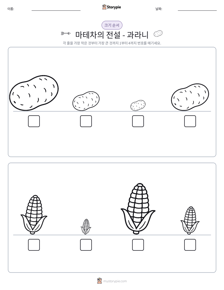 크기 순서