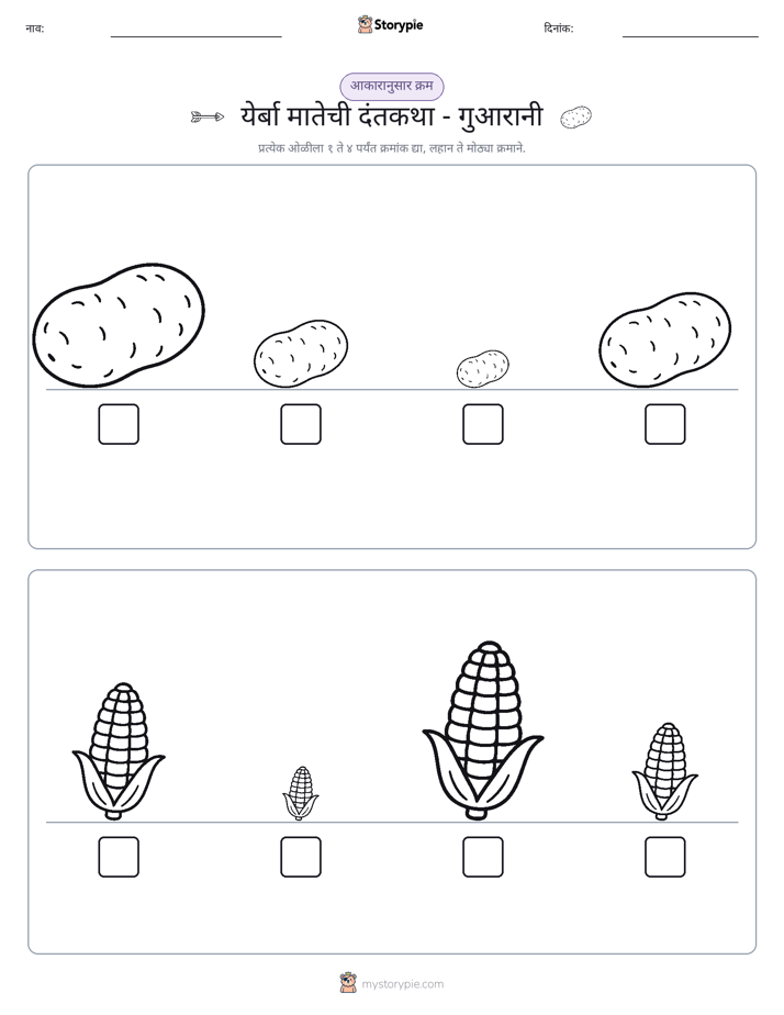 आकार क्रम