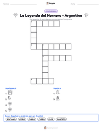 Vista previa de la hoja de trabajo imprimible de La Leyenda del Hornero - Argentina