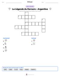 Aperçu de la feuille de travail imprimable La Légende du Hornero - Argentine