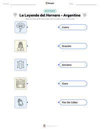 Vista previa de la hoja de trabajo imprimible de La Leyenda del Hornero - Argentina