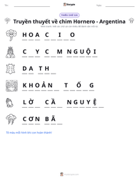 Xem trước tài liệu in sẵn Truyền thuyết về chim Hornero - Argentina