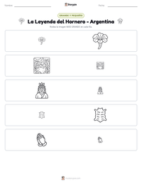 Vista previa de la hoja de trabajo imprimible de La Leyenda del Hornero - Argentina