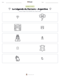 Aperçu de la feuille de travail imprimable La Légende du Hornero - Argentine