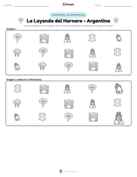 Vista previa de la hoja de trabajo imprimible de La Leyenda del Hornero - Argentina