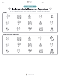 Aperçu de la feuille de travail imprimable La Légende du Hornero - Argentine