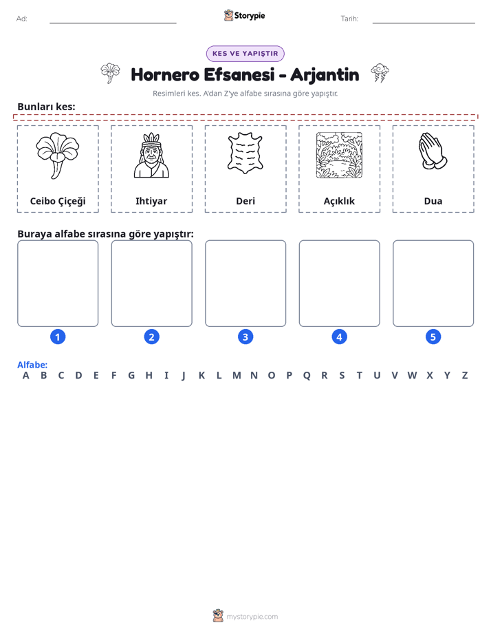 Kes & Yapıştır Alfabe