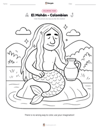 El Mohán - Colombian printable worksheet preview
