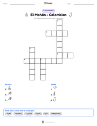 El Mohán - Colombian printable worksheet preview