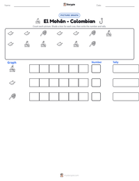 El Mohán - Colombian printable worksheet preview