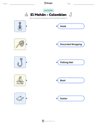 El Mohán - Colombian printable worksheet preview
