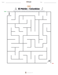 El Mohán - Colombian printable worksheet preview