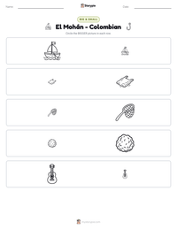 El Mohán - Colombian printable worksheet preview