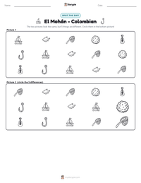 El Mohán - Colombian printable worksheet preview