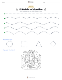 El Mohán - Colombian printable worksheet preview