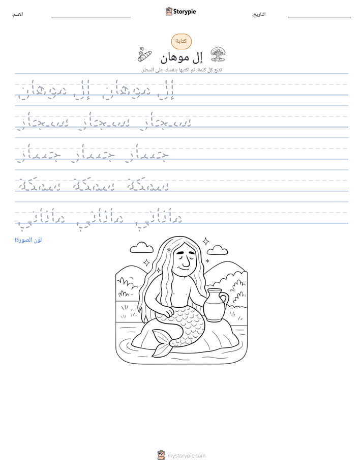 تمرين الكتابة