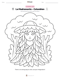 La Madremonte - Colombian printable worksheet preview
