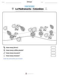 La Madremonte - Colombian printable worksheet preview