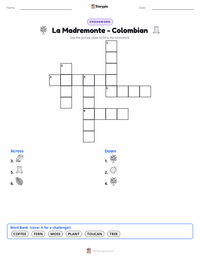 La Madremonte - Colombian printable worksheet preview