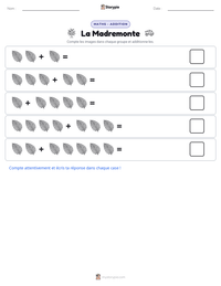 Aperçu de la feuille de travail imprimable La Madremonte