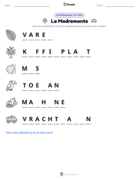 La Madremonte afdrukbare werkblad voorbeeld